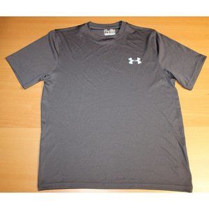 Mens Under Armour HeatGear Loose Short Sleeve Shirt SM Small Gray Activewear
